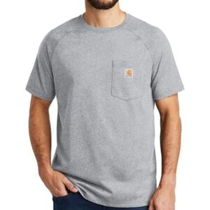Carhartt Shirt Mens XL Short Sleeve Crew Neck Relaxed Lightweight Pocket Gray